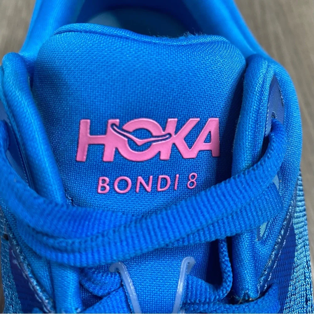 Hoka One One Bondi 8 Womens Size 11 B Blue Running Shoes Sneakers Cushion Walk - Picture 6 of 11